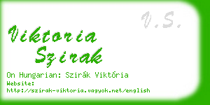 viktoria szirak business card